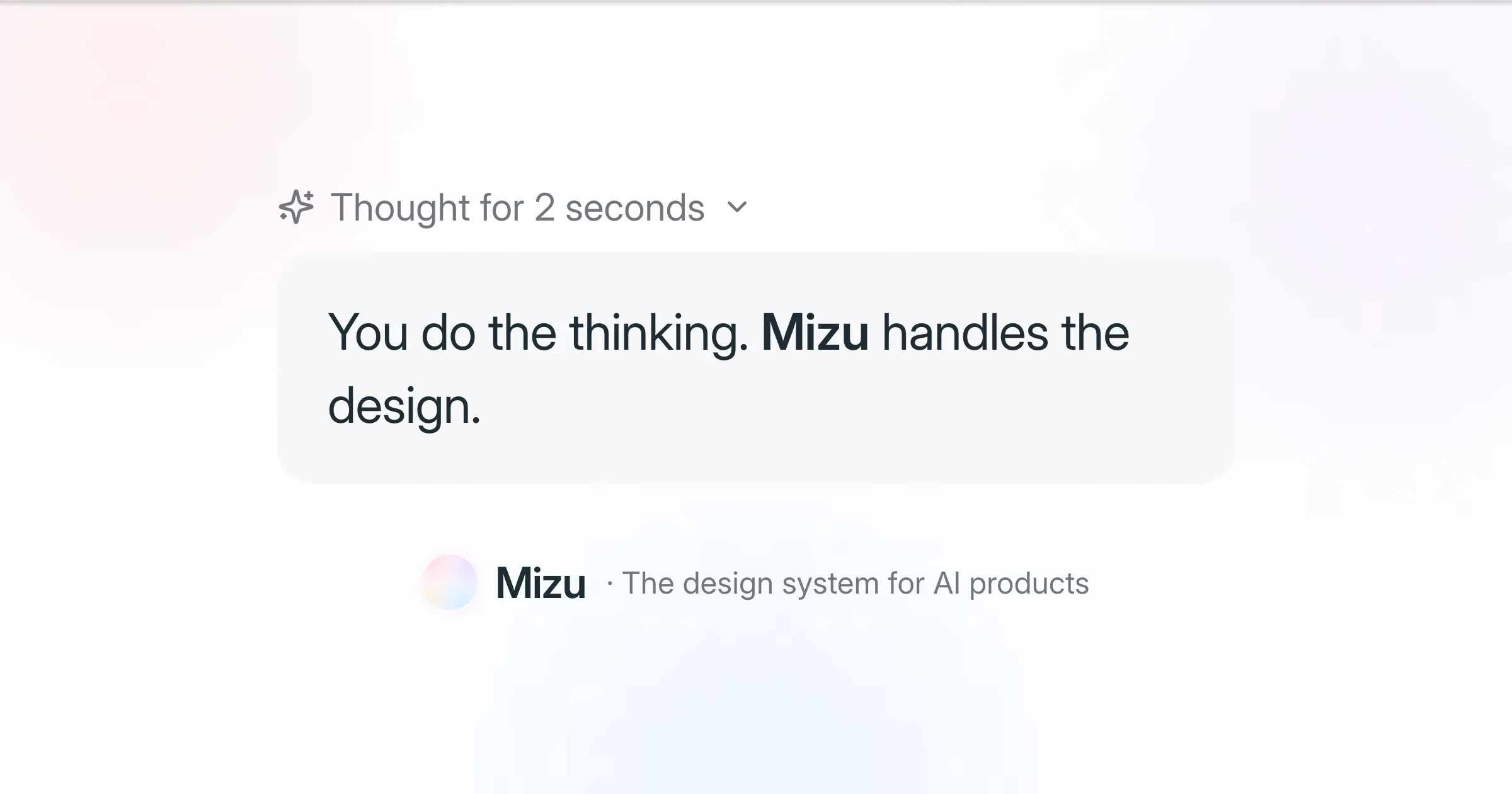 Mizu brand statement and pastel orb identity